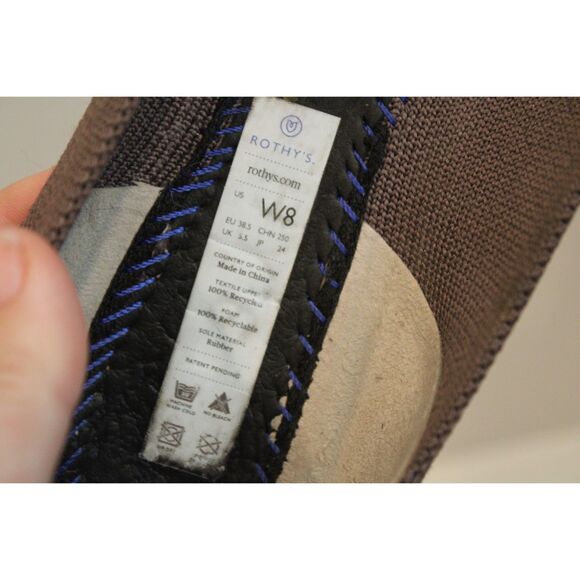 Rothy's gray pointed toe fabric ballet flats size 8 - Picture 6 of 8